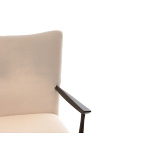 Fauteuil scandinave en tissu bouclette SUZY - HELLIN