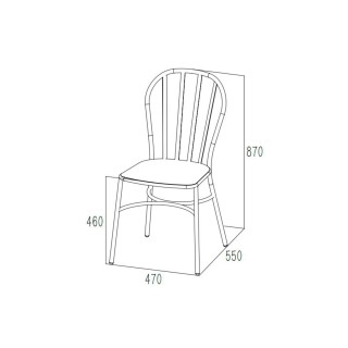 Chaise de jardin empilable : Aluminium / lot de deux | Hellin