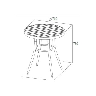 Table de jardin en aluminium : Plateau rond | Hellin