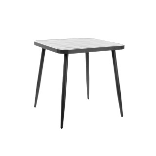 Table d'extérieur en aluminium : Plateau carré | Hellin