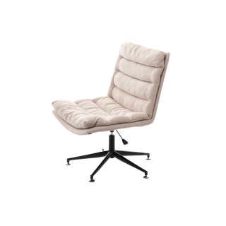 Fauteuil contemporain pivotant beige avec pied central VIEL - HELLIN