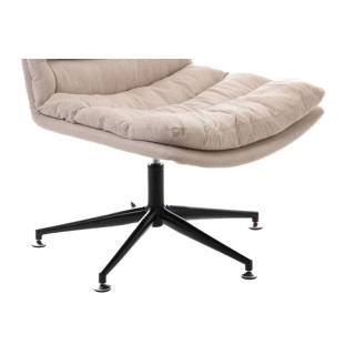 Fauteuil contemporain pivotant beige avec pied central VIEL - HELLIN