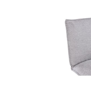 Fauteuil lounge pivotant en tissu gris clair avec pied central TANGER - HELLIN