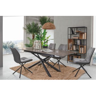 Table à manger rectangulaire extensible en céramique L160/220 SOLINE - HELLIN