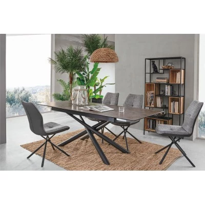 Table à manger rectangulaire extensible en céramique L160/220 SOLINE - HELLIN