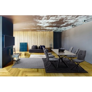 Table à manger rectangulaire extensible en céramique L160/220 SOLINE - HELLIN