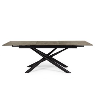 Table à manger rectangulaire extensible en céramique L160/220 SOLINE - HELLIN