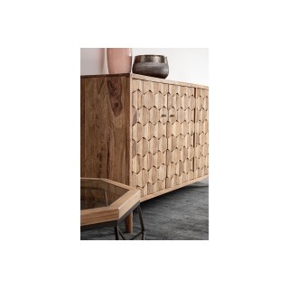 Buffet bas vintage en bois 4 portes L177 LOCKE - HELLIN