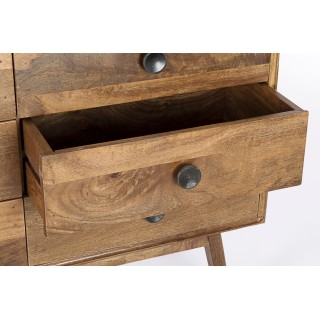 Commode en bois de manguier vintage 6 tiroirs L114 SANTOS - HELLIN