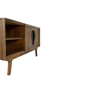 Meuble TV vintage en manguier 2 portes 2 niches L152 SHEILA - HELLIN