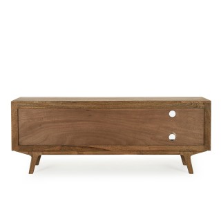 Meuble TV vintage en manguier 2 portes 2 niches L152 SHEILA - HELLIN