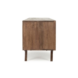 Meuble TV vintage en manguier 2 portes 3 tiroirs L200 SHEILA - HELLIN