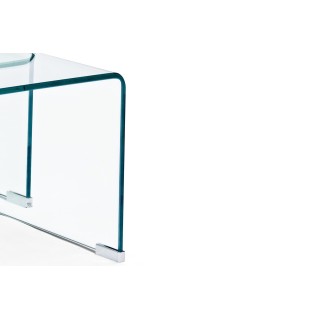 Table basse rectangulaire design en verre L110 (set de 3) IDORA - HELLIN