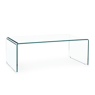 Table basse rectangulaire contemporaine en verre L120 IDORA - HELLIN