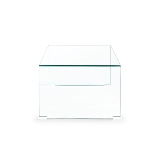 Table basse rectangulaire contemporaine en verre L120 IDORA - HELLIN