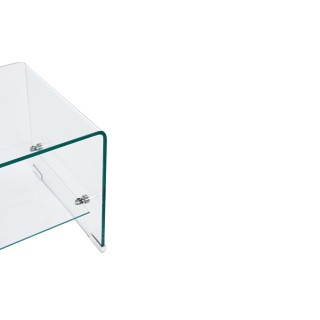 Table basse rectangulaire en verre double plateau L100 IDORA - HELLIN