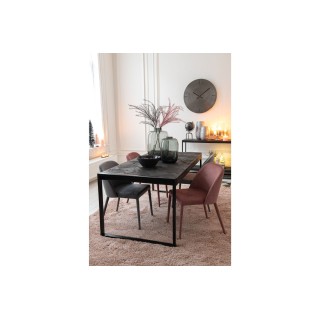 Chaises en tissu et métal noir – Lot de 2 RETRO | Hellin