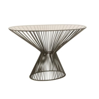 Console en verre et en métal noir L120 - HYPNOTIC Hellin