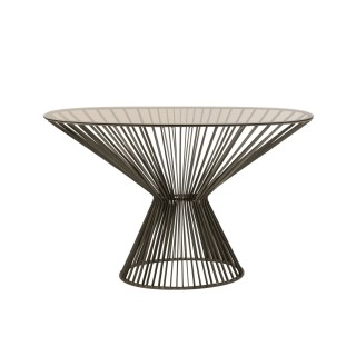 Console en verre et en métal noir L120 - HYPNOTIC Hellin