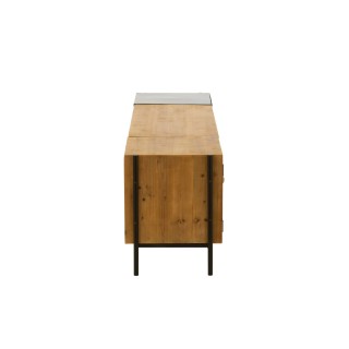 Meuble TV en bois et métal noir L160 - BINA Hellin