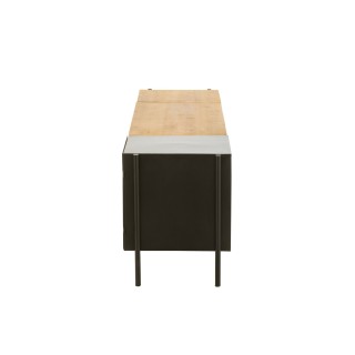 Meuble TV en bois et métal noir L160 - BINA Hellin