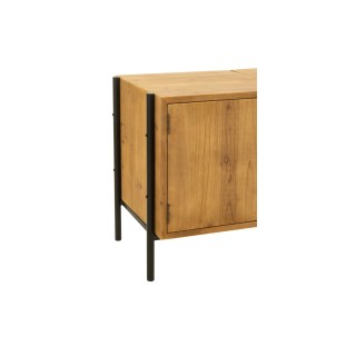 Meuble TV en bois et métal noir L160 - BINA Hellin