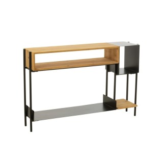 Console en bois et métal noir L120 - Hellin