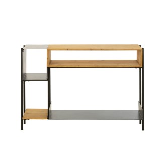Console en bois et métal noir L120 - Hellin