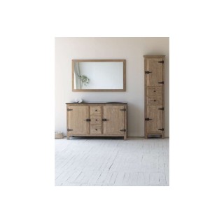 Colonne de salle de bain en bois et métal - Hellin