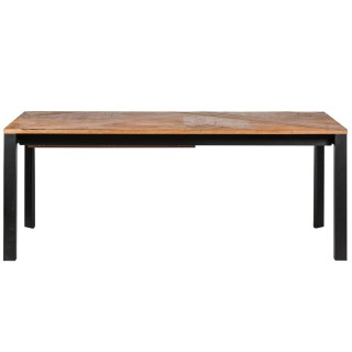 Table rectangulaire en bois de teck et piétement métal - HELLIN