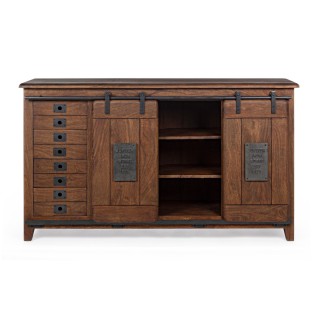 Buffet en bois 2 portes et 4 tiroirs Estaminet - Hellin