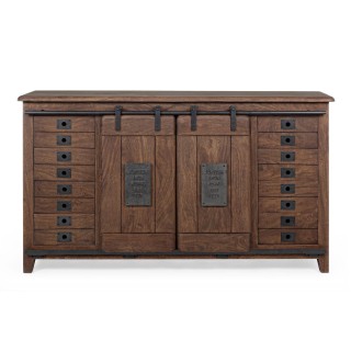 Buffet en bois 2 portes et 4 tiroirs Estaminet - Hellin