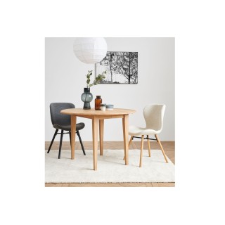 Table ronde à volets en chêne massif  D105 cm - VICTORIA