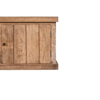 Meuble TV en bois recyclé 2 portes 1 tiroirs 1 niche - HELLIN