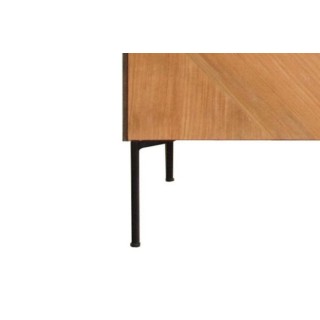 Meuble TV en bois de teck et métal 130 cm - HELLIN