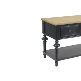 Meuble tv bas en bois / coloris noir ou blanc - Hellin