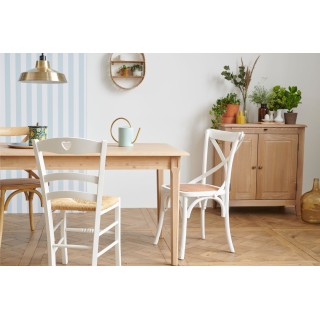 Chaise bistrot bois et rotin : modèle Estaminet - Hellin