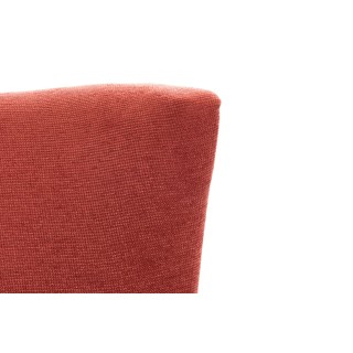 Fauteuil à accoudoirs en tissu uni et pieds en bois HERON - HELLIN