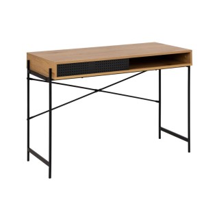 Bureau contemporain noir cendré avec rangement MAEL - HELLIN