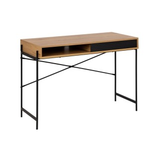Bureau contemporain noir cendré avec rangement MAEL - HELLIN
