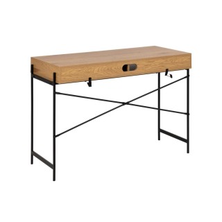 Bureau contemporain noir cendré avec rangement MAEL - HELLIN