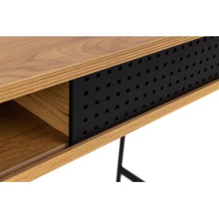 Bureau contemporain noir cendré avec rangement MAEL - HELLIN