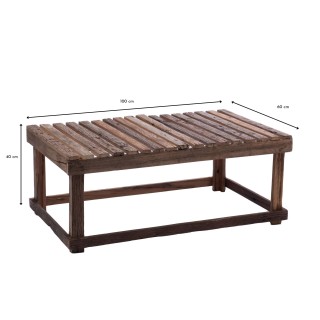 Table basse gigogne en bois recyclé L100 (set de 3) IRATY - HELLIN