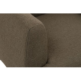 Fauteuil contemporain aux lignes droites en tissu bouclette SASHA - HELLIN