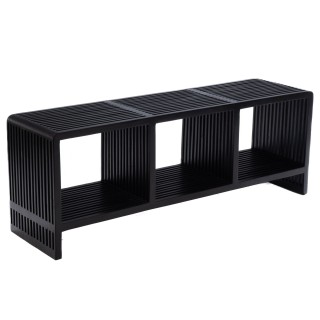 Banc d'entrée en teck recyclé 3 niches MILAN - HELLIN