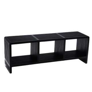 Banc d'entrée en teck recyclé 3 niches MILAN - HELLIN