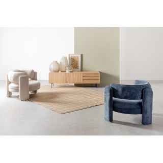 Buffet bas en bois et en métal 2 portes et 3 tiroirs L160 WOLF - HELLIN