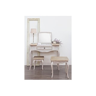 Console coiffeuse en bois avec miroir et rangements GARANCE - HELLIN