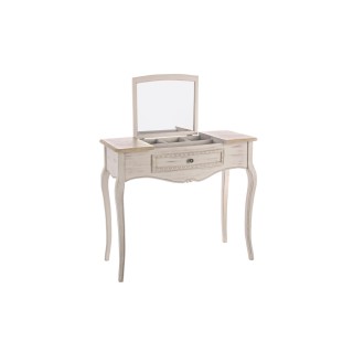 Console coiffeuse en bois avec miroir et rangements GARANCE - HELLIN