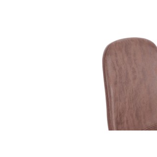 Chaise de salle à manger en simili et métal noir (lot de 4) - AURELIA